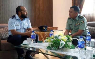 ACTING DIRECTOR OF THE RELIGIOUS DIRECTORATE OF THE ROYAL BRUNEI ARMED FORCES (JAMA’AT ABDB) RECEIVES A COURTESY VISIT FROM IMAM SUPPORT CHAPLAIN (FLIGHT LIEUTENANT) ABDUL KADER