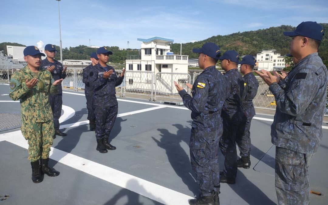 DEPLOYMENT OF RELIGIOUS DIRECTORATE ROYAL BRUNEI ARMED FORCES PERSONNEL ONBOARD ROYAL BRUNEI SHIP DARULAMAN AND ROYAL BRUNEI SHIP BERKAT FOR THE BILATERAL EXERCISE HORNBILL 30/2025 IN KOTA KINABALU, SABAH, MALAYSIA